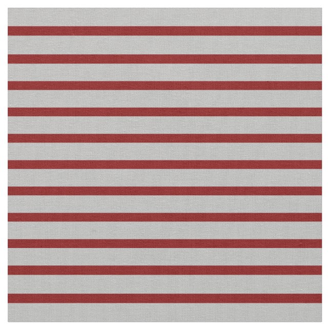 Grey & Maroon Coloured Pattern of Stripes Fabric (Close Up)
