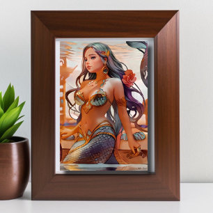 Grey Mermaid Poster