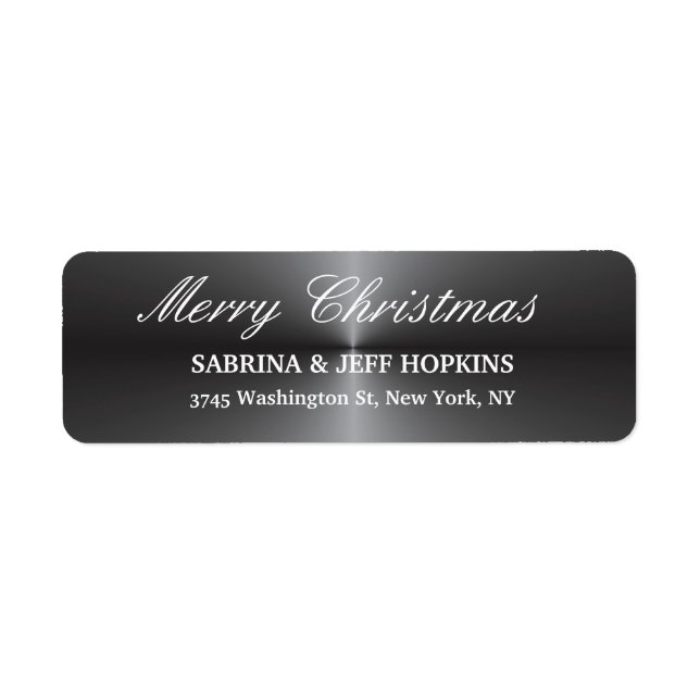 Grey Merry Christmas Message Family Sheet (Front)
