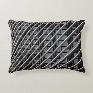 Grey metal frame decorative cushion