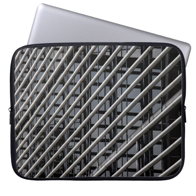Grey metal frame laptop sleeve (Front)