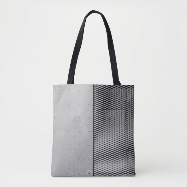 Grey metal galvanised sheet tote bag (Front)