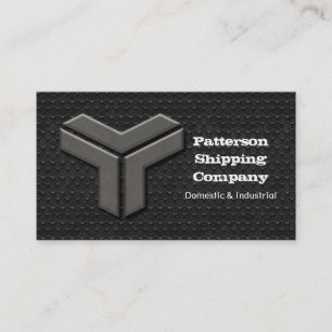 Grey Metal Grunge Business Card