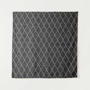 Grey metal wire fence tapestry