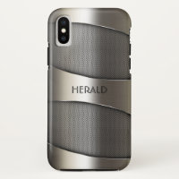 Grey Metallic Geometric Design
