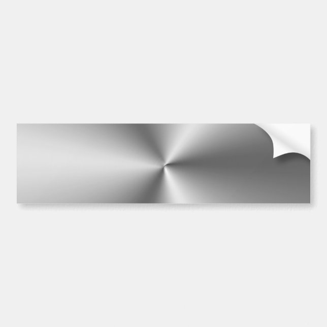Grey Metallic Silver Look Bumper Sticker (Front)