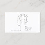 Grey Mind Science Human Head Psychologist Business Card<br><div class="desc">Grey Mind Science Human Head Psychologist</div>