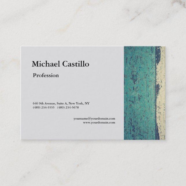 Grey Minimalist Modern Professional Business Card (Front)