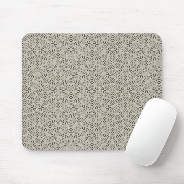 Grey minimalist Penrose geometric design desk mat Mouse Mat (With Mouse)