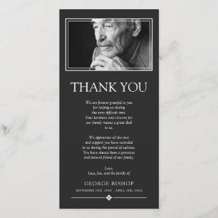 Grey Minimalist Photo   Sympathy Thank You