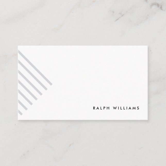 Grey minimalist simple elegant modern lines card (Front)
