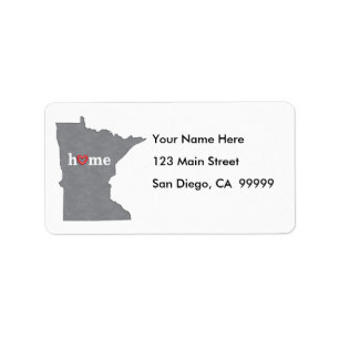 Grey MINNESOTA Home & Open Heart Label