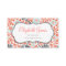 Grey Mint and Coral Retro Floral Damask
