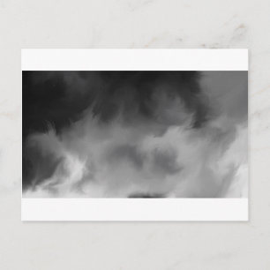 Grey misty smoke. postcard