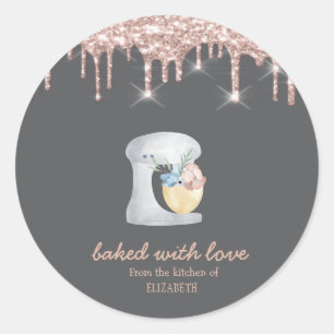 Grey Mixer  Classic Round Sticker