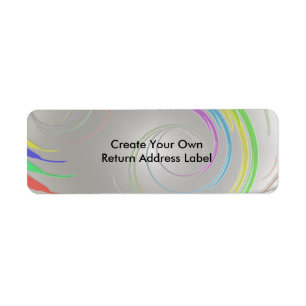 Grey Modern Abstract Return Address Label 2