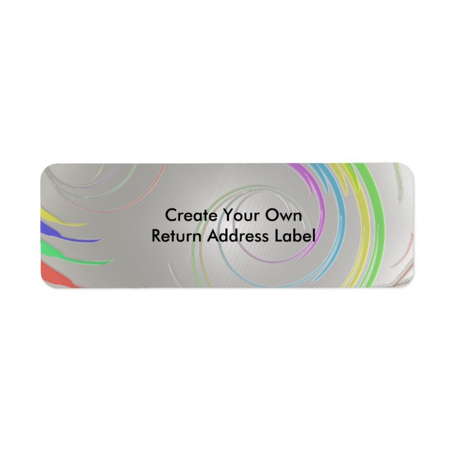 Grey Modern Abstract Return Address Label 2 (Front)