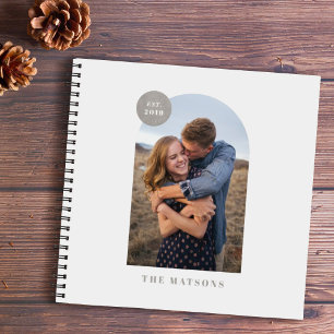 Grey Modern Arch Custom Photo Album Journal