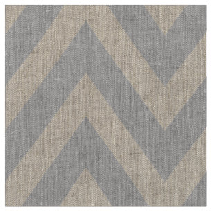 Grey Modern Chevron Large Scale Fabric