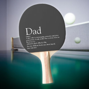Grey Modern Cool Dad Daddy Father Definition  Ping Pong Paddle