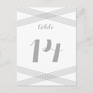 Grey Modern Deco Table Postcard