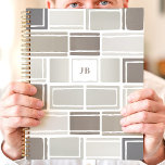 Grey Modern Geometric Monogrammed Planner<br><div class="desc">Stay organised and on trend with this modern geometric planner! Featuring a minimalist design in shades of grey, this planner is perfect for those who appreciate clean lines and a contemporary aesthetic. Personalise it with your name or initials for a unique touch. With ample space for notes, appointments, and to-dos,...</div>