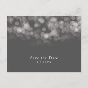 Grey Modern Minimal Lights Chic Party Invitation