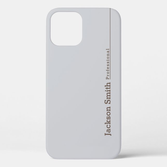 Grey modern minimalist personalised name Case (Back)