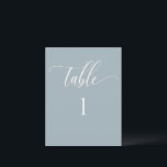 Grey Modern Minimalist Table Number<br><div class="desc">Modern and elegant minimalist style grey tone table number with modern hand written calligraphy details. Clear area on the bottom allowing you to use all kinds of table number holders without obstructing the number. Modern medium size card for a sleek, simple look. Available in a variety of colours. Have all...</div>