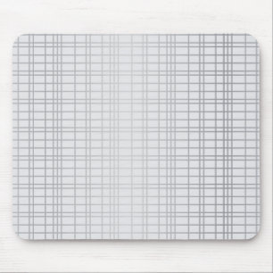 Grey, modern, simple, cool, trendy grid lines mouse mat