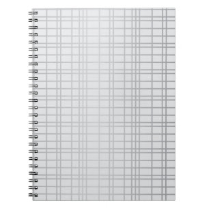 Grey, modern, simple, cool, trendy grid lines notebook
