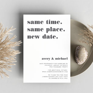 Grey Modern Wedding Postponement Announcement