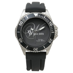 Grey Monogram Black Dial Classic Best Man Sports Watch