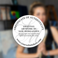 Grey Monogram Elegant Certificate of Authenticity