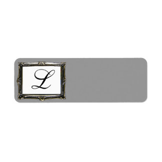 Grey Monogram Initial Label