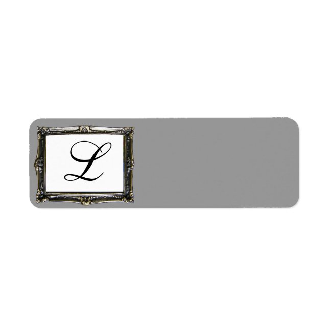 Grey Monogram Initial Label (Front)