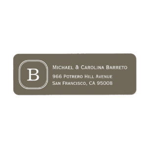 Grey Monogram Labels