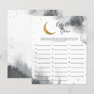 Grey Moon Baby Name Shower Game