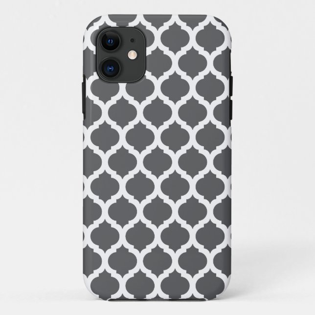 Grey Moroccan Pattern iPhone 5 Case (Back)
