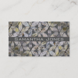 Grey mosaic business cards