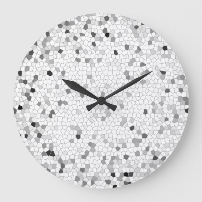 Grey Mosaic Large Clock (Front)
