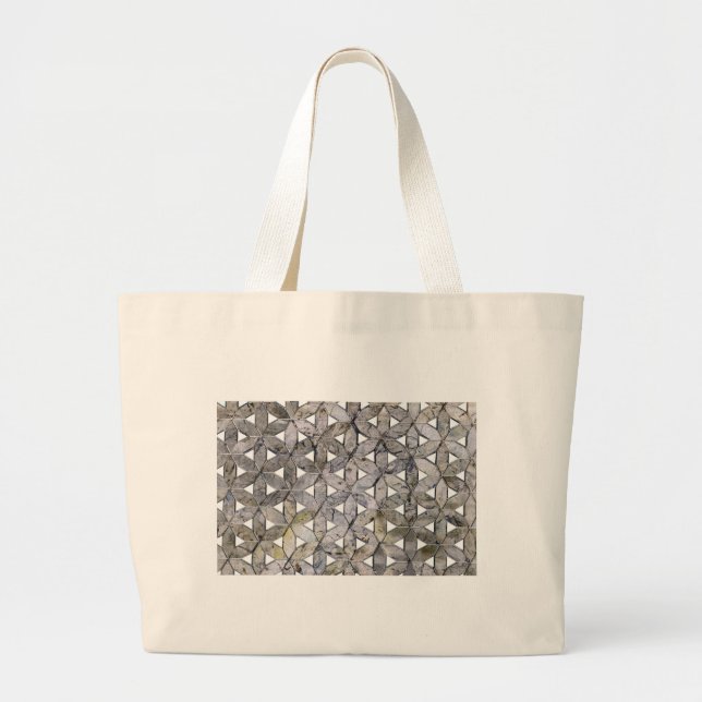 Grey mosaic large tote bag (Front)