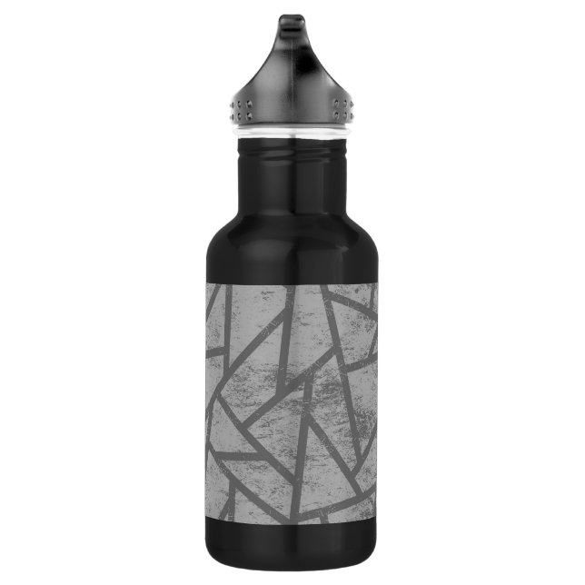 Grey mosaic pattern 532 ml water bottle (Right)