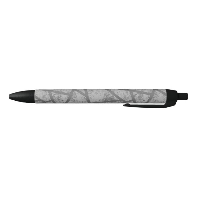 Grey mosaic pattern black ink pen (Bottom)