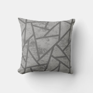 Grey mosaic pattern cushion