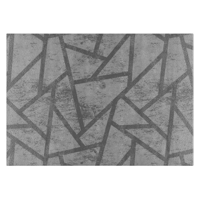 Grey mosaic pattern cutting board (Front)