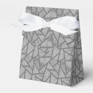 Grey mosaic pattern favour box