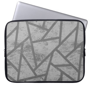 Grey mosaic pattern laptop sleeve