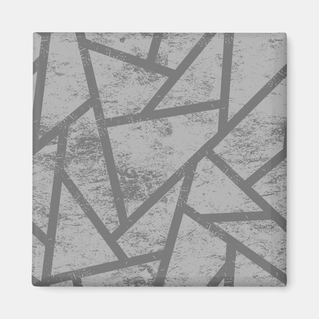 Grey mosaic pattern magnet (Front)
