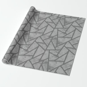Grey mosaic pattern wrapping paper